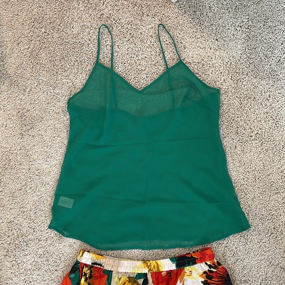 Green Spaghetti Straps Cami Top - Picture 3 of 7